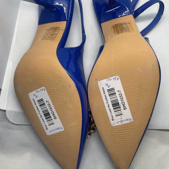 Berne’s Blue Heels with Embellished Buckle size 7 - Picture 5 of 6